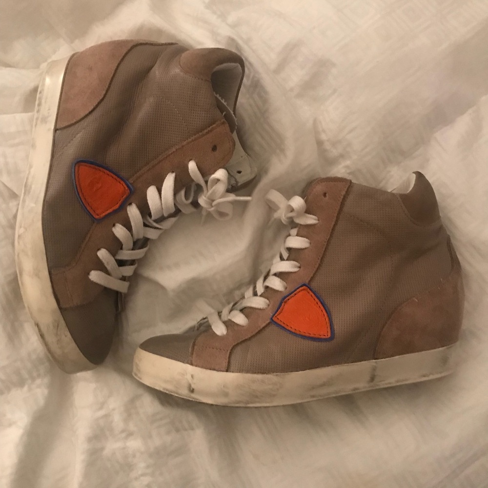 PHILLIPE MODEL HIDDEN WEDGE HIGHTOP SNEAKERS